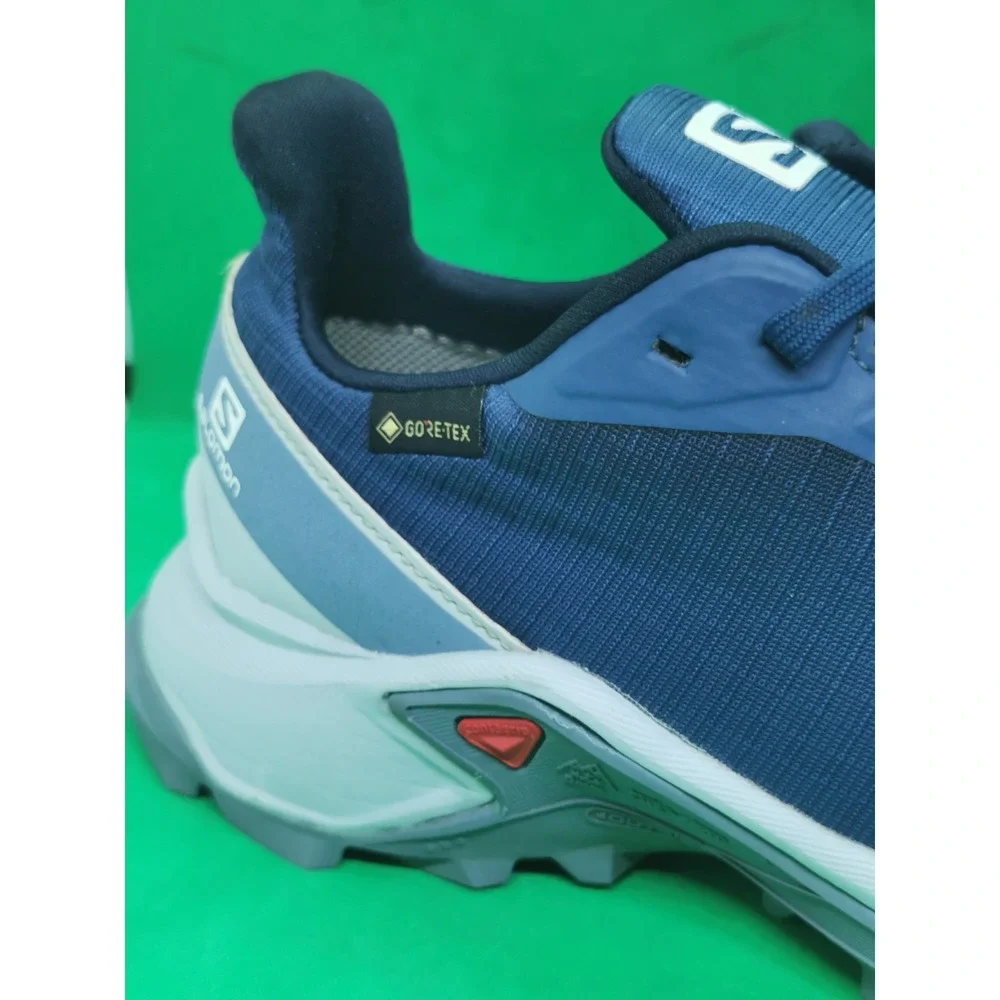 Salomon Women's Gore-Tex Trail Hiking Running Shoes Alphacross GTX Blue Size 7.5